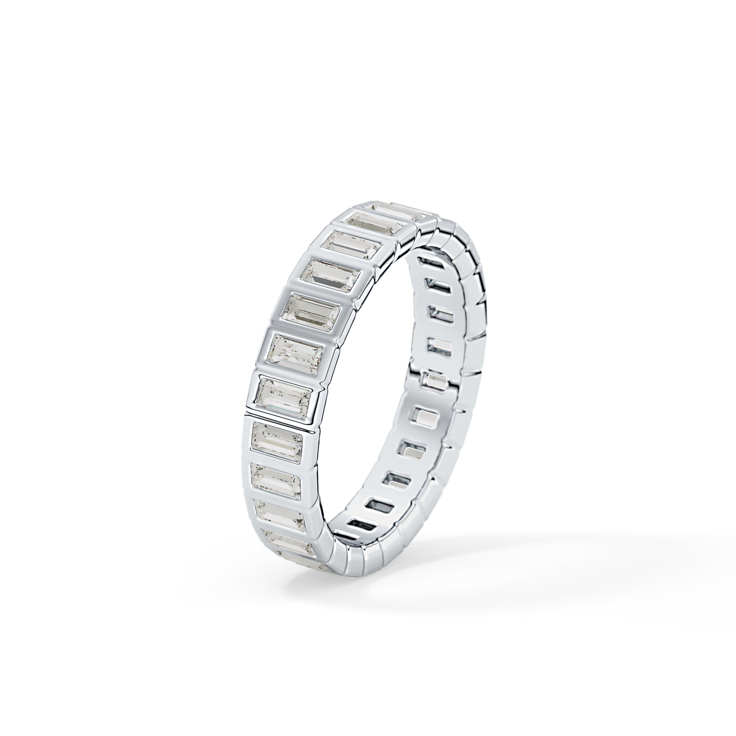 0.8 TCW Baguette Lab Grown Diamond Full Eternity Wedding Band