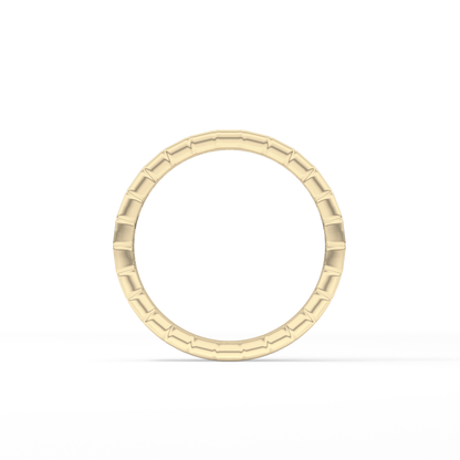0.44 TCW Baguette Lab Grown Diamond Half Eternity Wedding Band