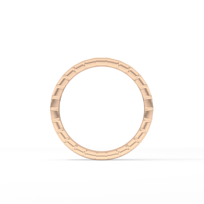 0.44 TCW Baguette Lab Grown Diamond Half Eternity Wedding Band
