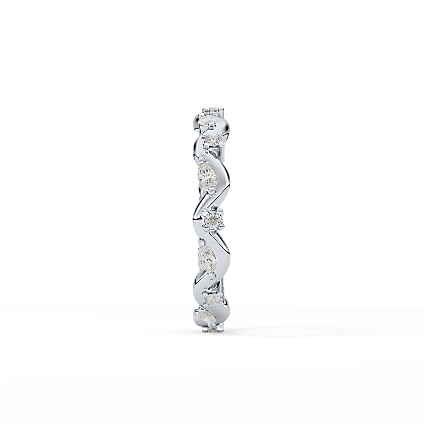 0.56 TCW Round & Marquise Lab Grown Diamond Full Eternity Wedding Band