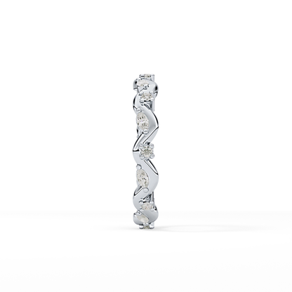 0.56 TCW Round & Marquise Lab Grown Diamond Full Eternity Wedding Band