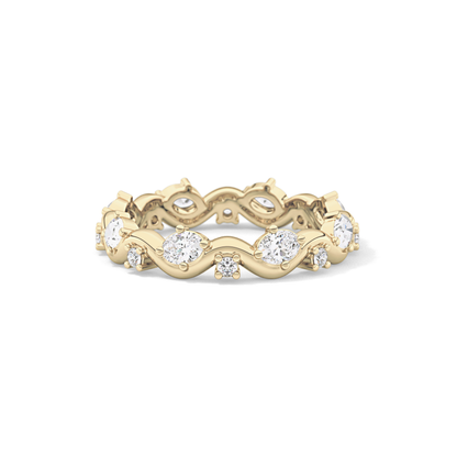 0.56 TCW Round & Oval Lab Grown Diamond Full Eternity Wedding Band