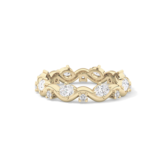 0.56 TCW Round & Oval Lab Grown Diamond Full Eternity Wedding Band