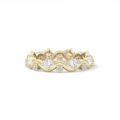 0.56 TCW Round & Oval Lab Grown Diamond Full Eternity Wedding Band