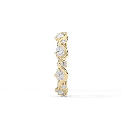 0.56 TCW Round & Oval Lab Grown Diamond Full Eternity Wedding Band