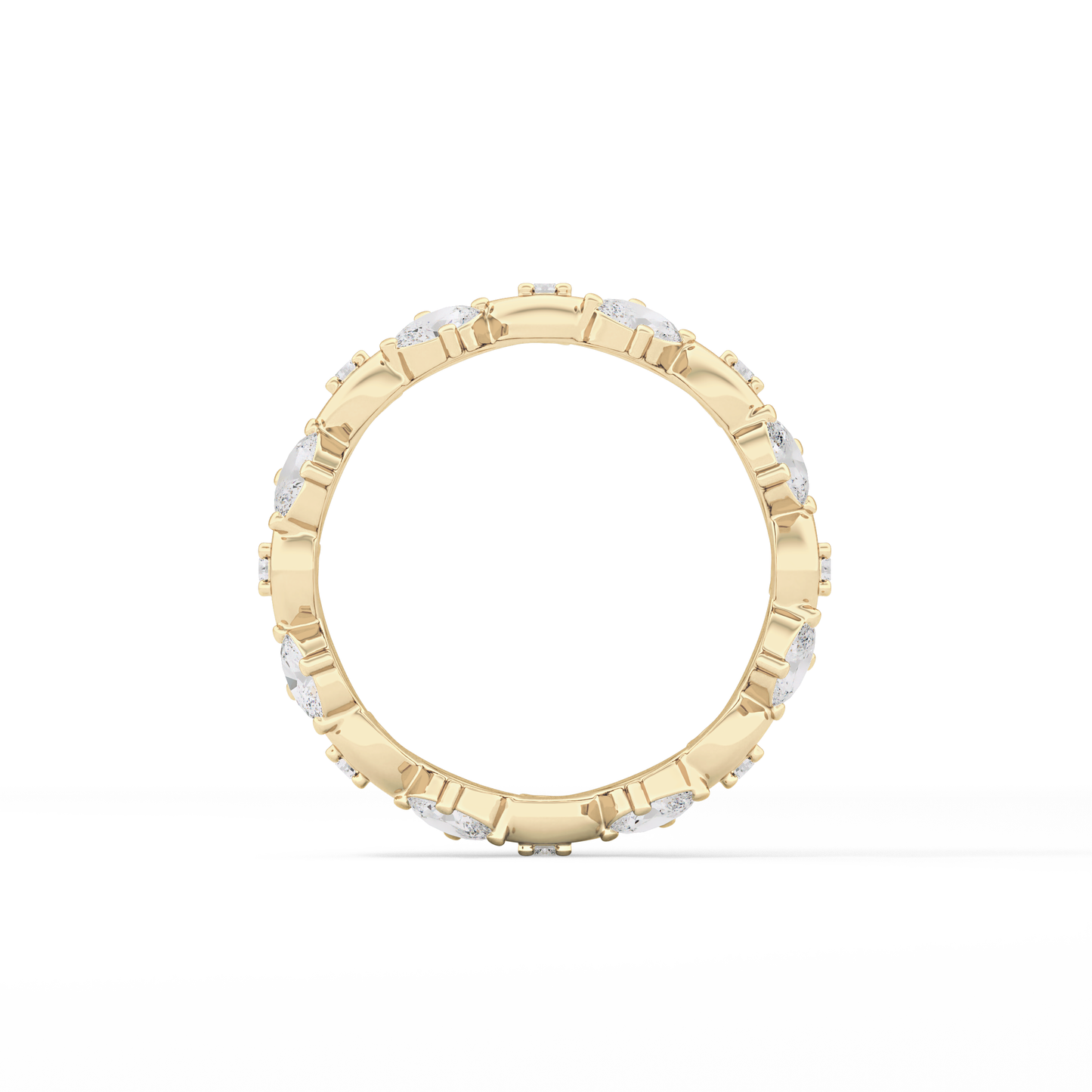 0.56 TCW Round & Oval Lab Grown Diamond Full Eternity Wedding Band
