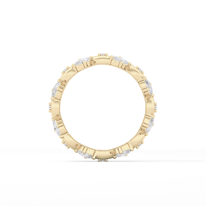 0.56 TCW Round & Oval Lab Grown Diamond Full Eternity Wedding Band
