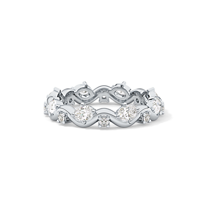 0.56 TCW Round & Oval Lab Grown Diamond Full Eternity Wedding Band