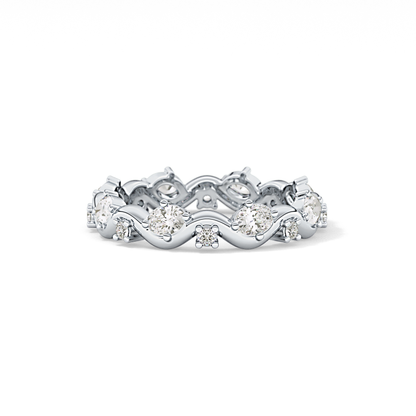 0.56 TCW Round & Oval Lab Grown Diamond Full Eternity Wedding Band