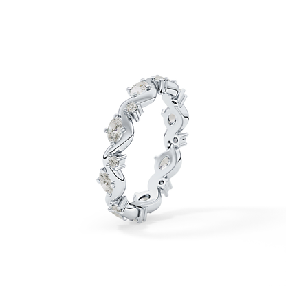 0.56 TCW Round & Oval Lab Grown Diamond Full Eternity Wedding Band