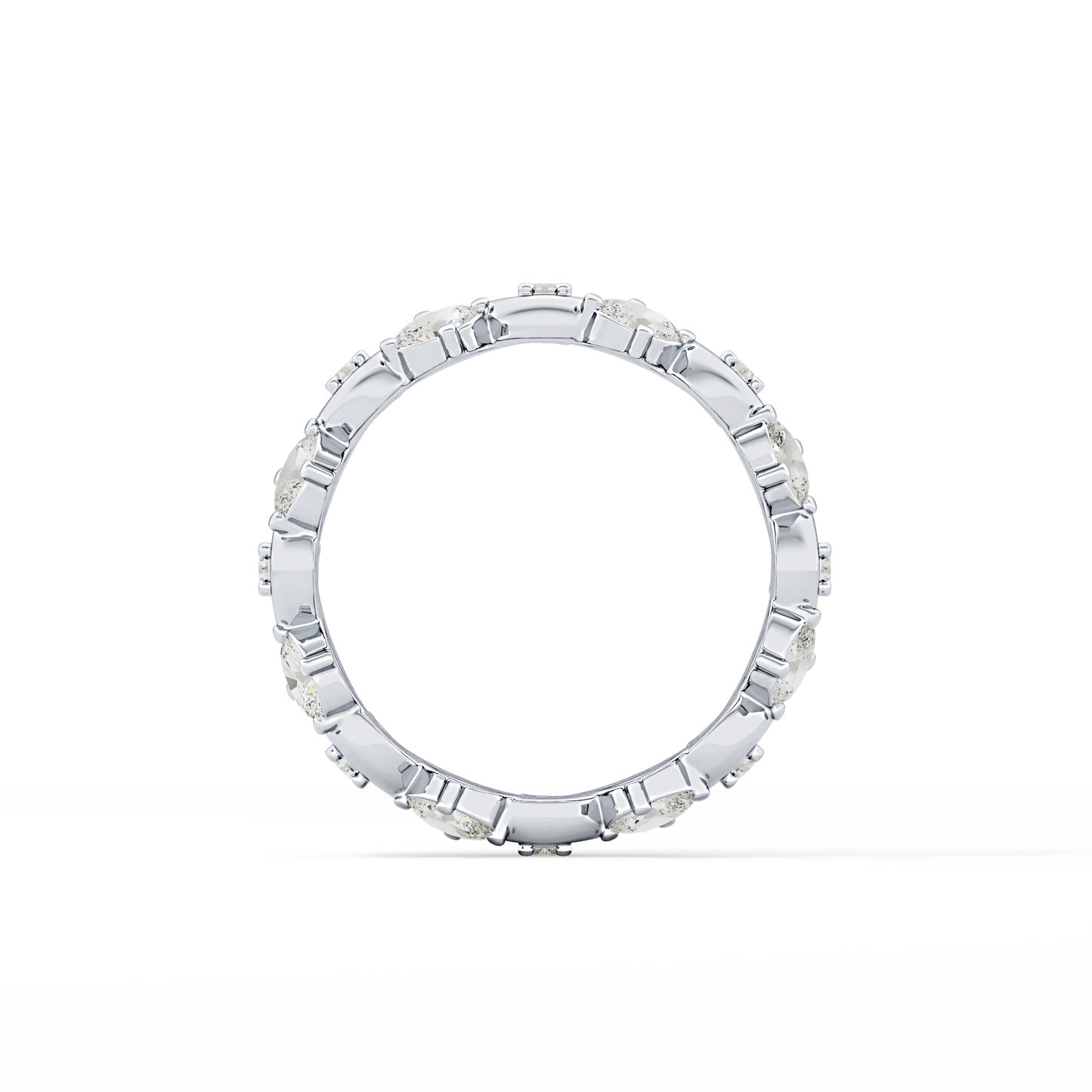 0.56 TCW Round & Oval Lab Grown Diamond Full Eternity Wedding Band