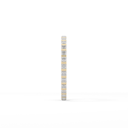 0.54 TCW Princess Lab Grown Diamond Full Eternity Wedding Band