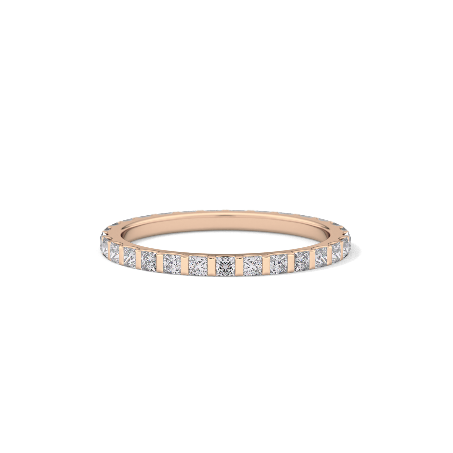 0.54 TCW Princess Lab Grown Diamond Full Eternity Wedding Band