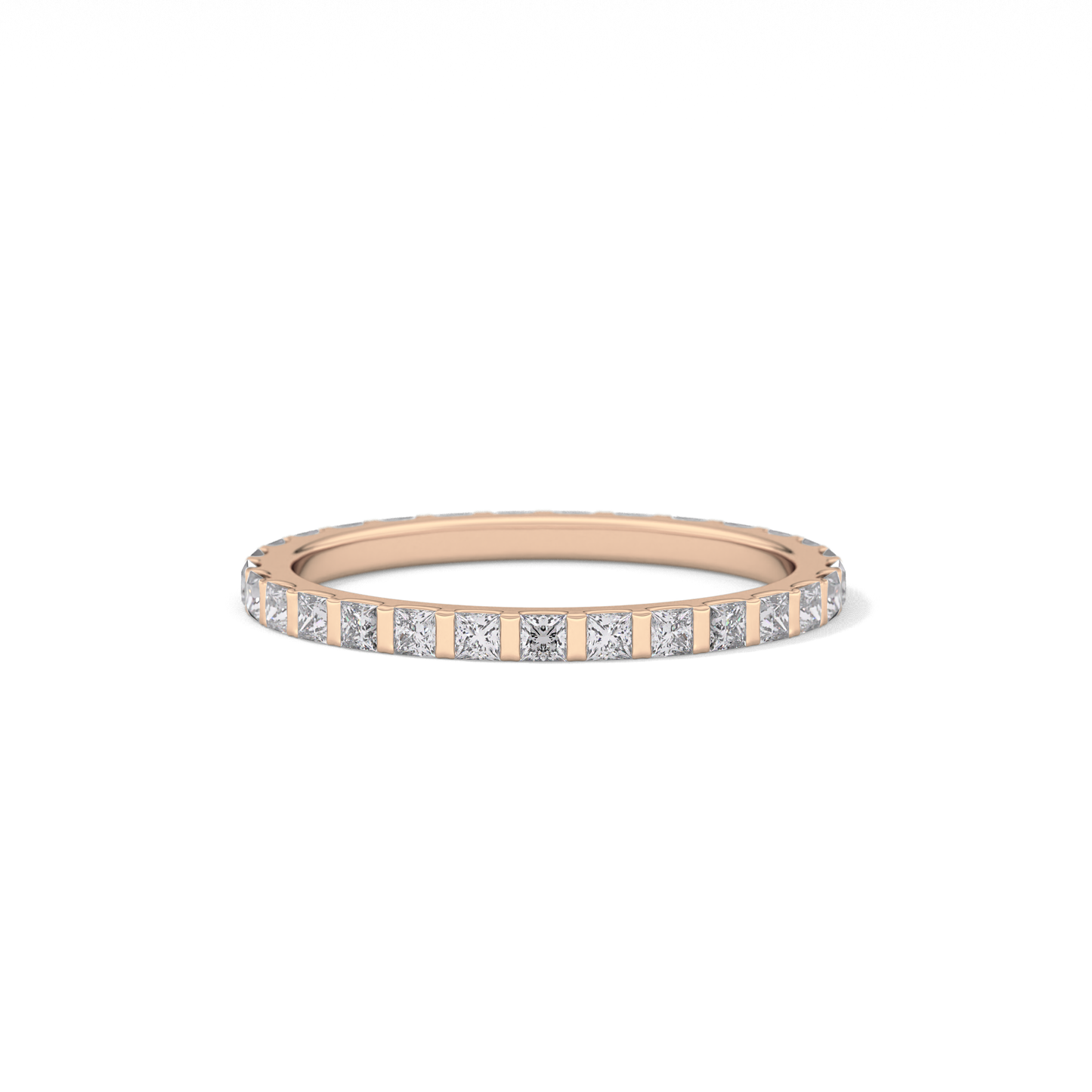 0.54 TCW Princess Lab Grown Diamond Full Eternity Wedding Band