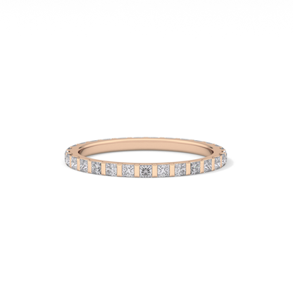 0.54 TCW Princess Lab Grown Diamond Full Eternity Wedding Band