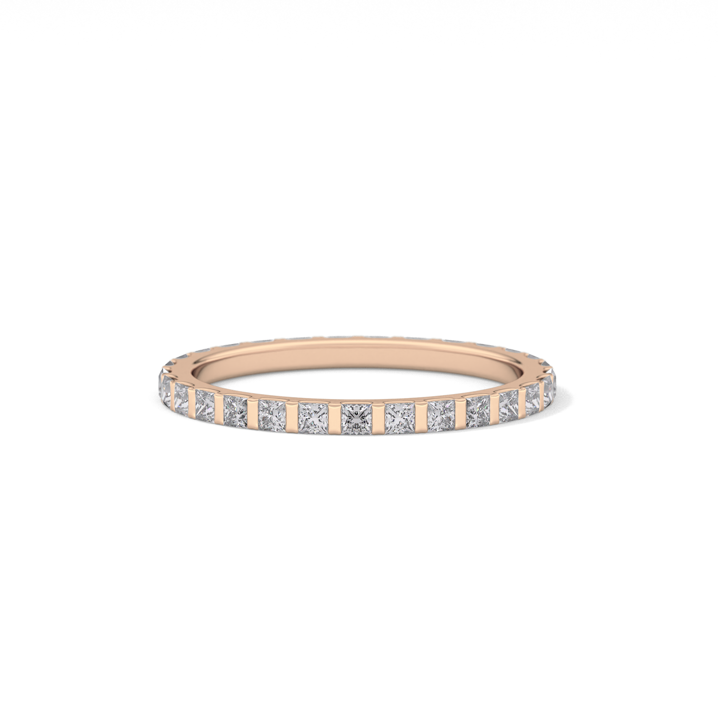 0.54 TCW Princess Lab Grown Diamond Full Eternity Wedding Band