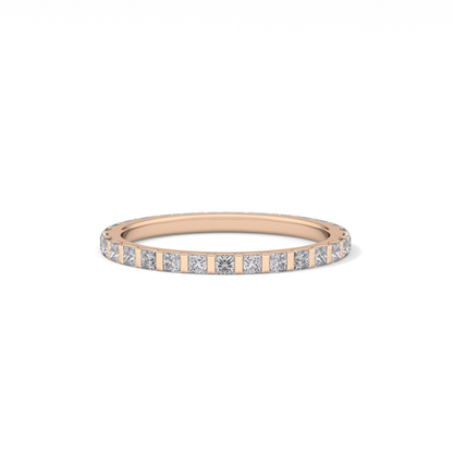0.54 TCW Princess Lab Grown Diamond Full Eternity Wedding Band