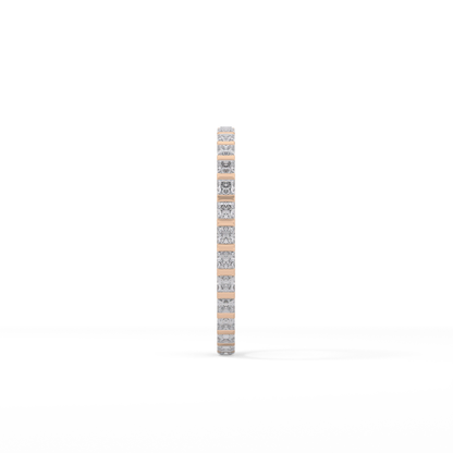 0.54 TCW Princess Lab Grown Diamond Full Eternity Wedding Band