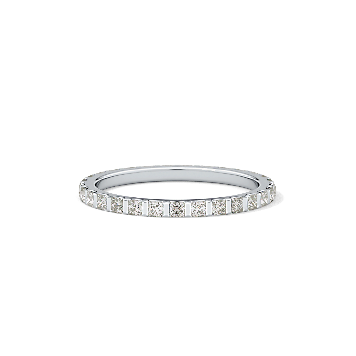 0.54 TCW Princess Lab Grown Diamond Full Eternity Wedding Band