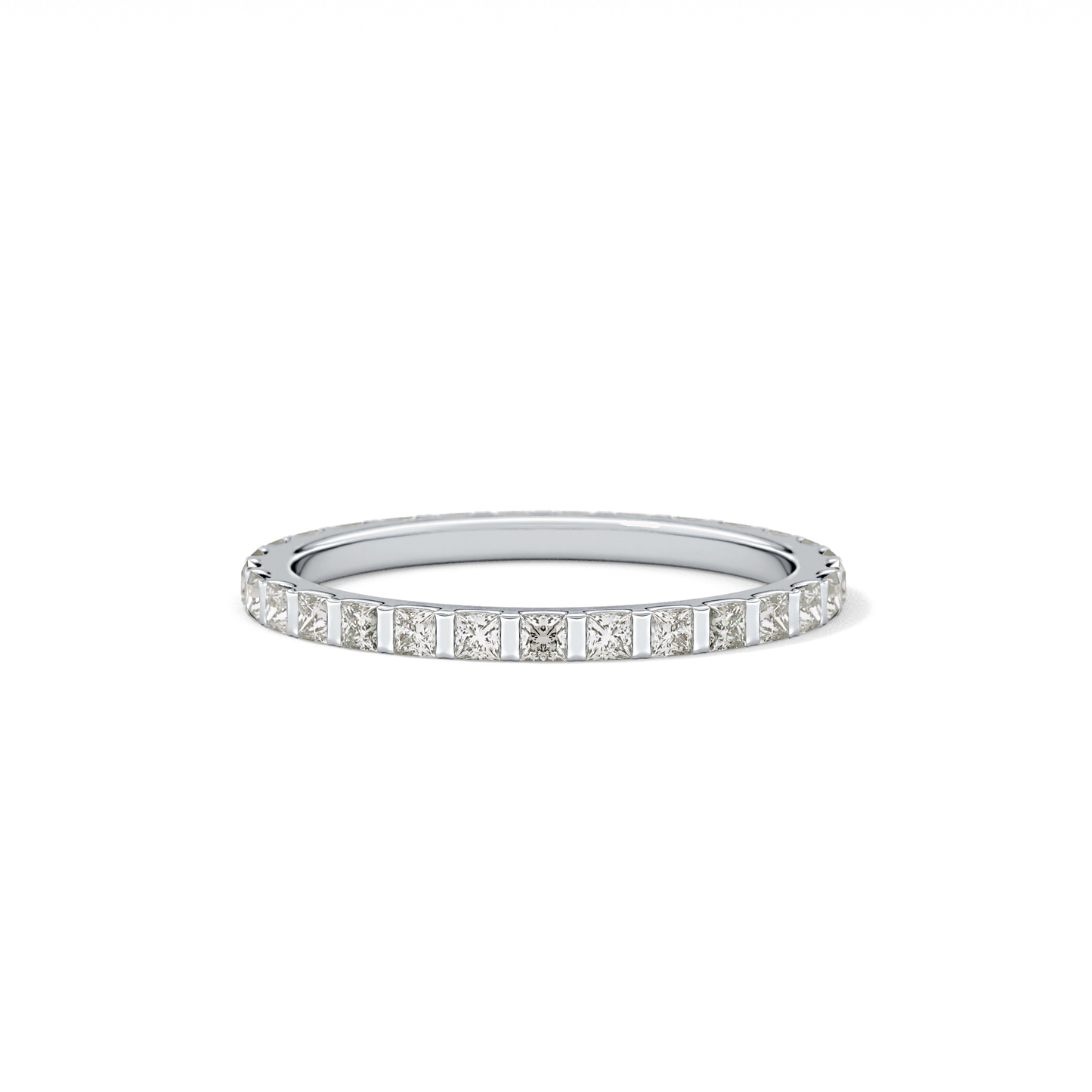 0.54 TCW Princess Lab Grown Diamond Full Eternity Wedding Band