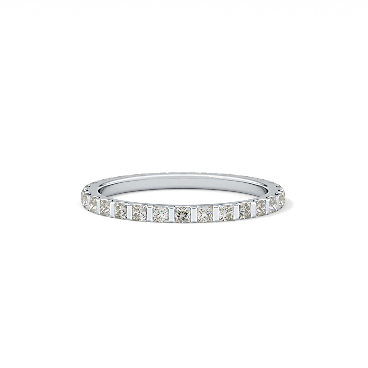 0.54 TCW Princess Lab Grown Diamond Full Eternity Wedding Band