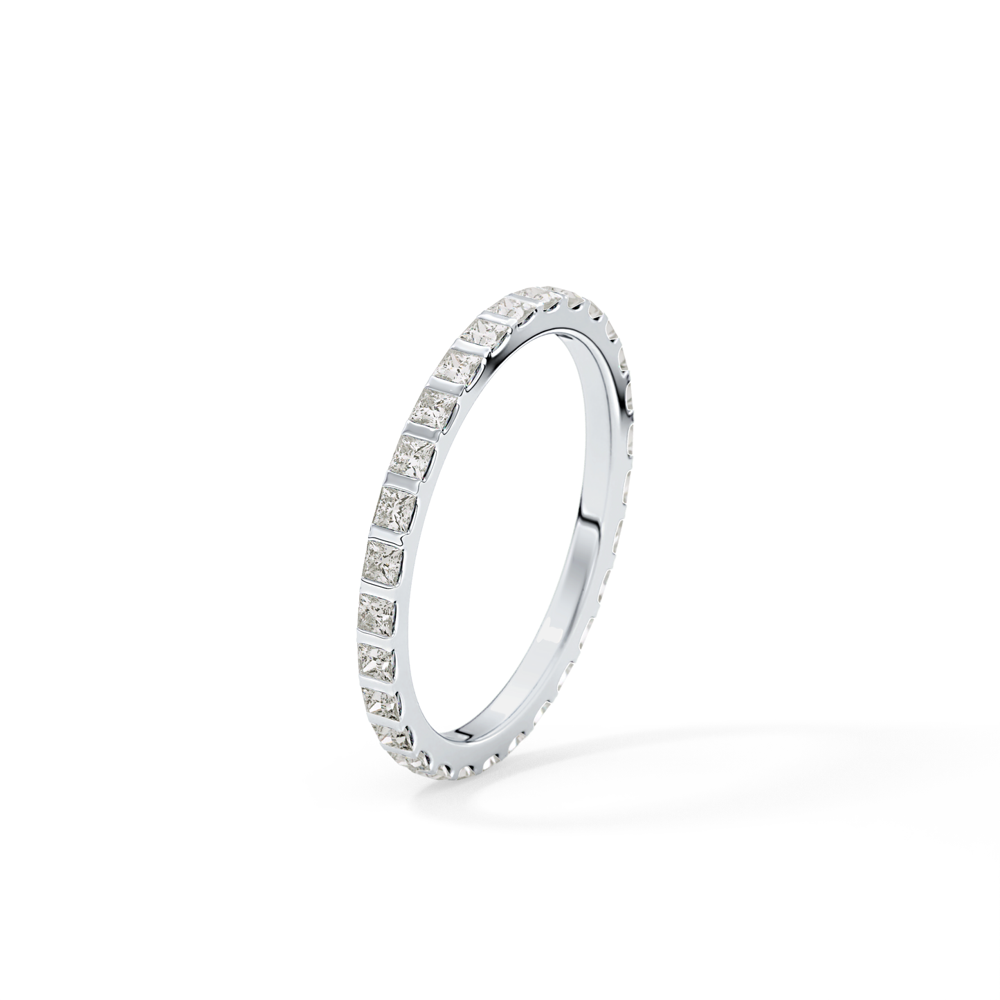0.54 TCW Princess Lab Grown Diamond Full Eternity Wedding Band