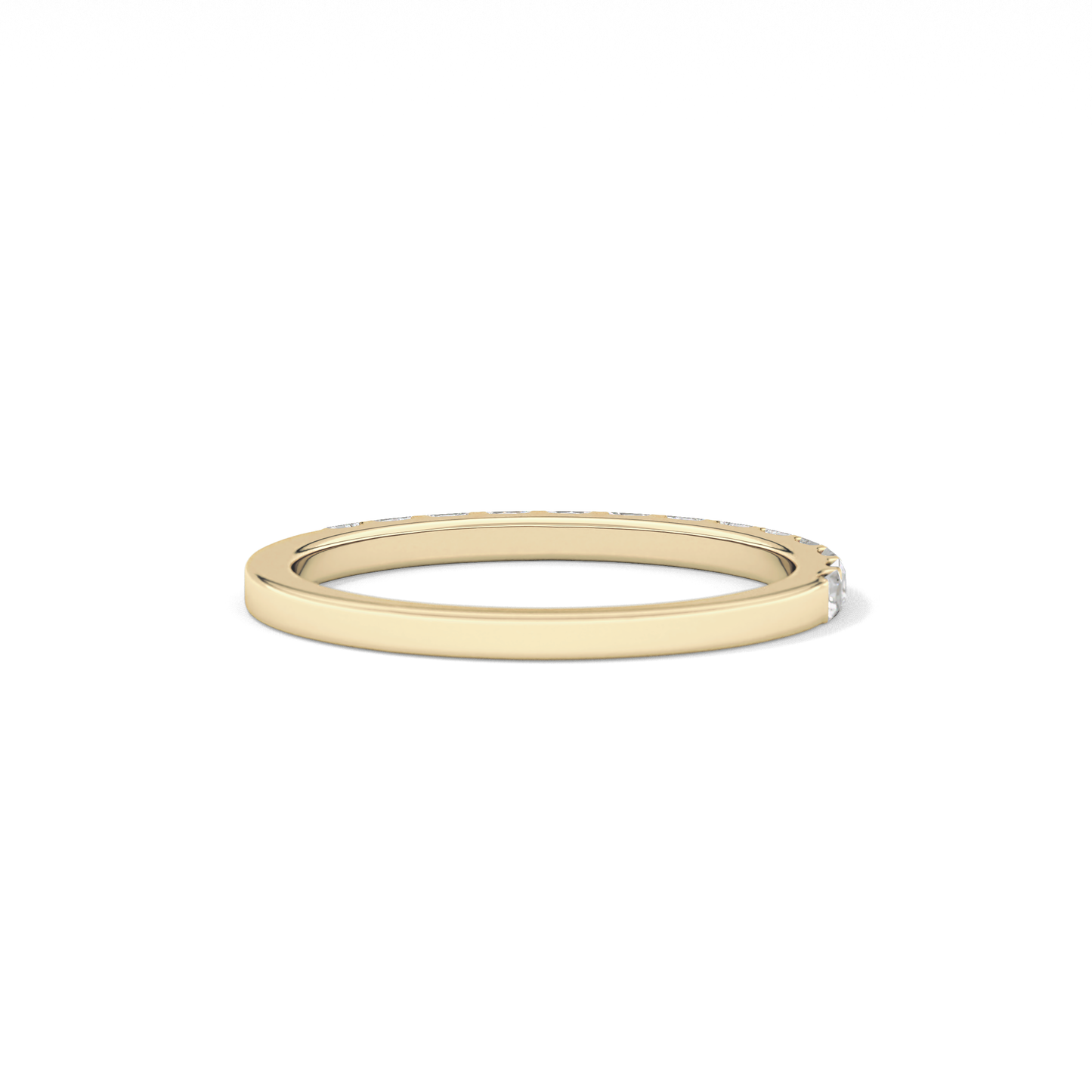 0.54 TCW Princess Lab Grown Diamond Half Eternity Wedding Band