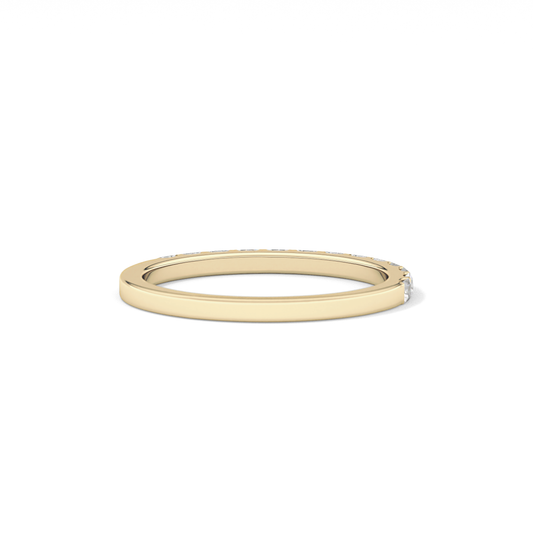 0.54 TCW Princess Lab Grown Diamond Half Eternity Wedding Band