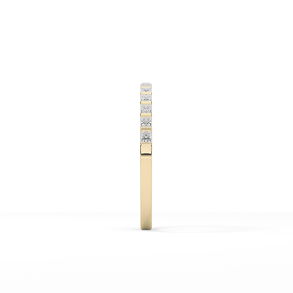 0.54 TCW Princess Lab Grown Diamond Half Eternity Wedding Band