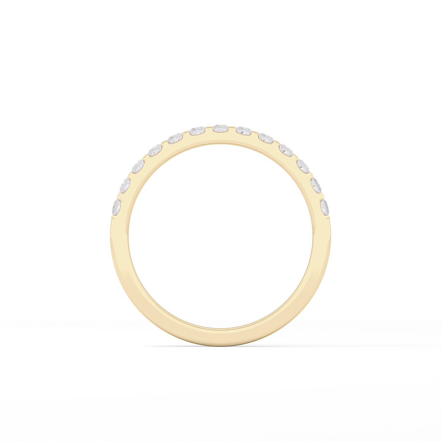 0.54 TCW Princess Lab Grown Diamond Half Eternity Wedding Band