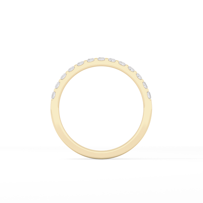 0.54 TCW Princess Lab Grown Diamond Half Eternity Wedding Band