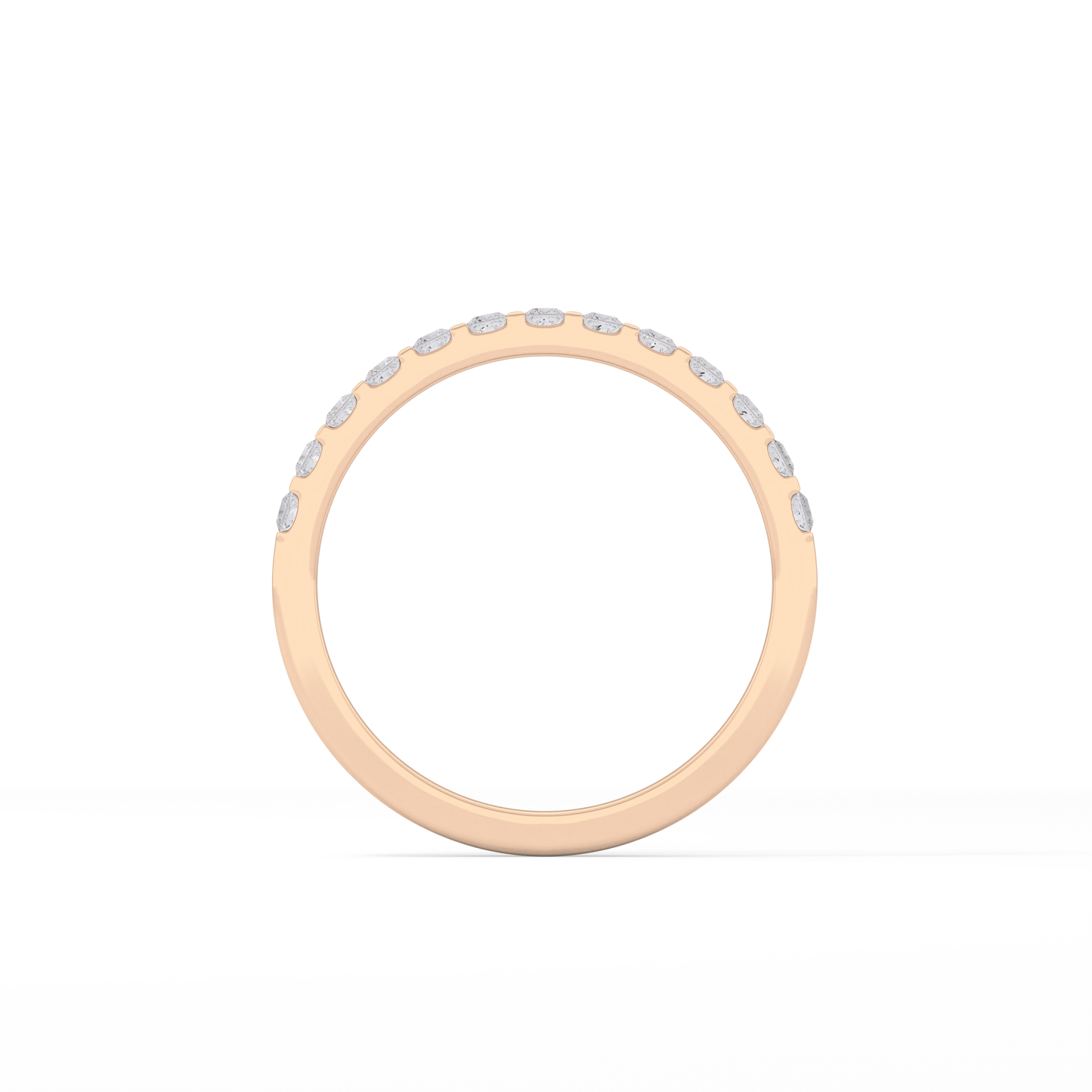 0.54 TCW Princess Lab Grown Diamond Half Eternity Wedding Band