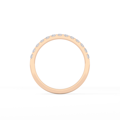 0.54 TCW Princess Lab Grown Diamond Half Eternity Wedding Band
