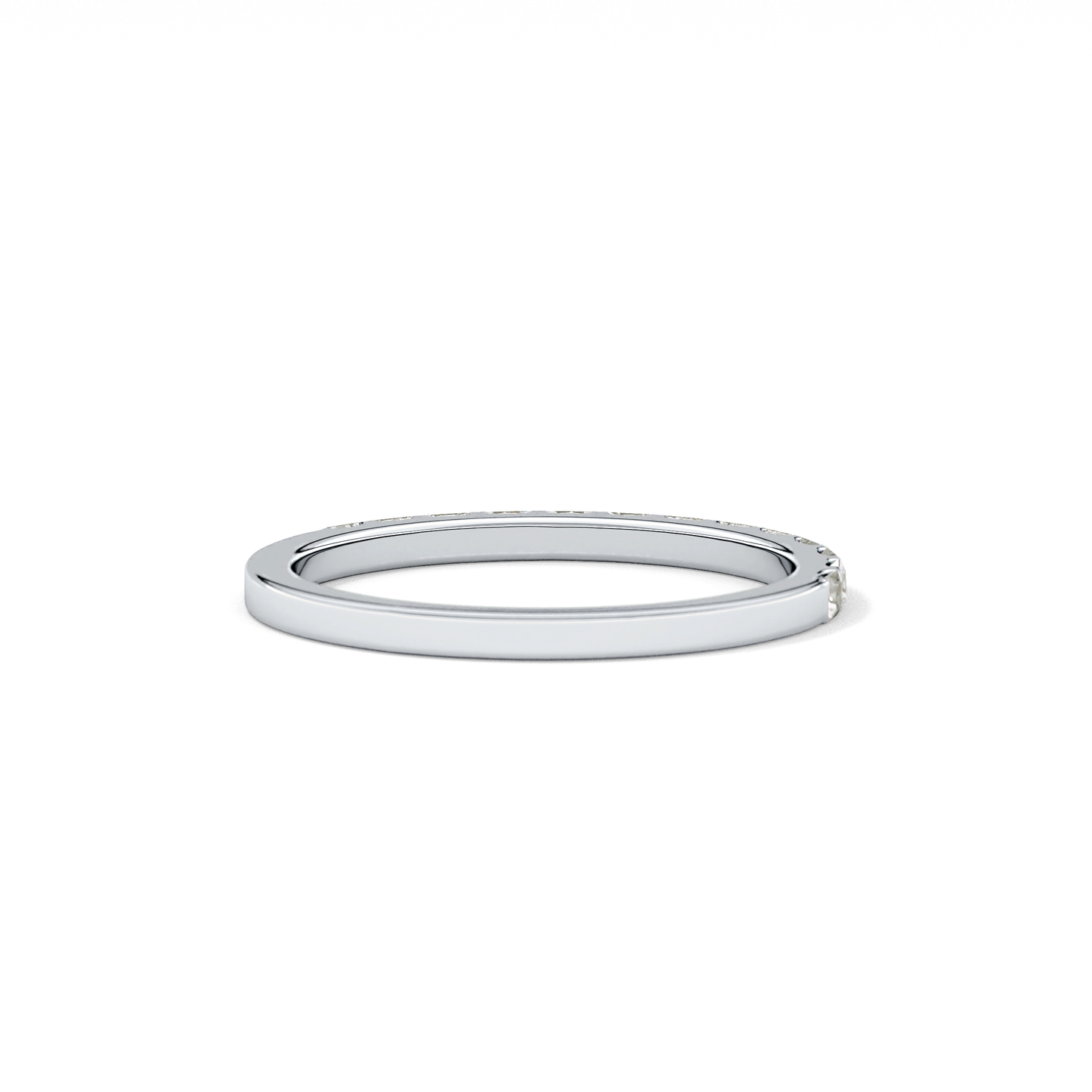 0.54 TCW Princess Lab Grown Diamond Half Eternity Wedding Band