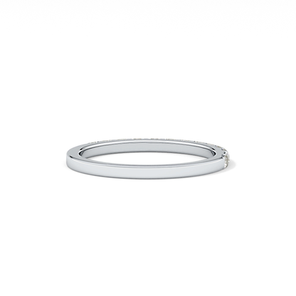 0.54 TCW Princess Lab Grown Diamond Half Eternity Wedding Band