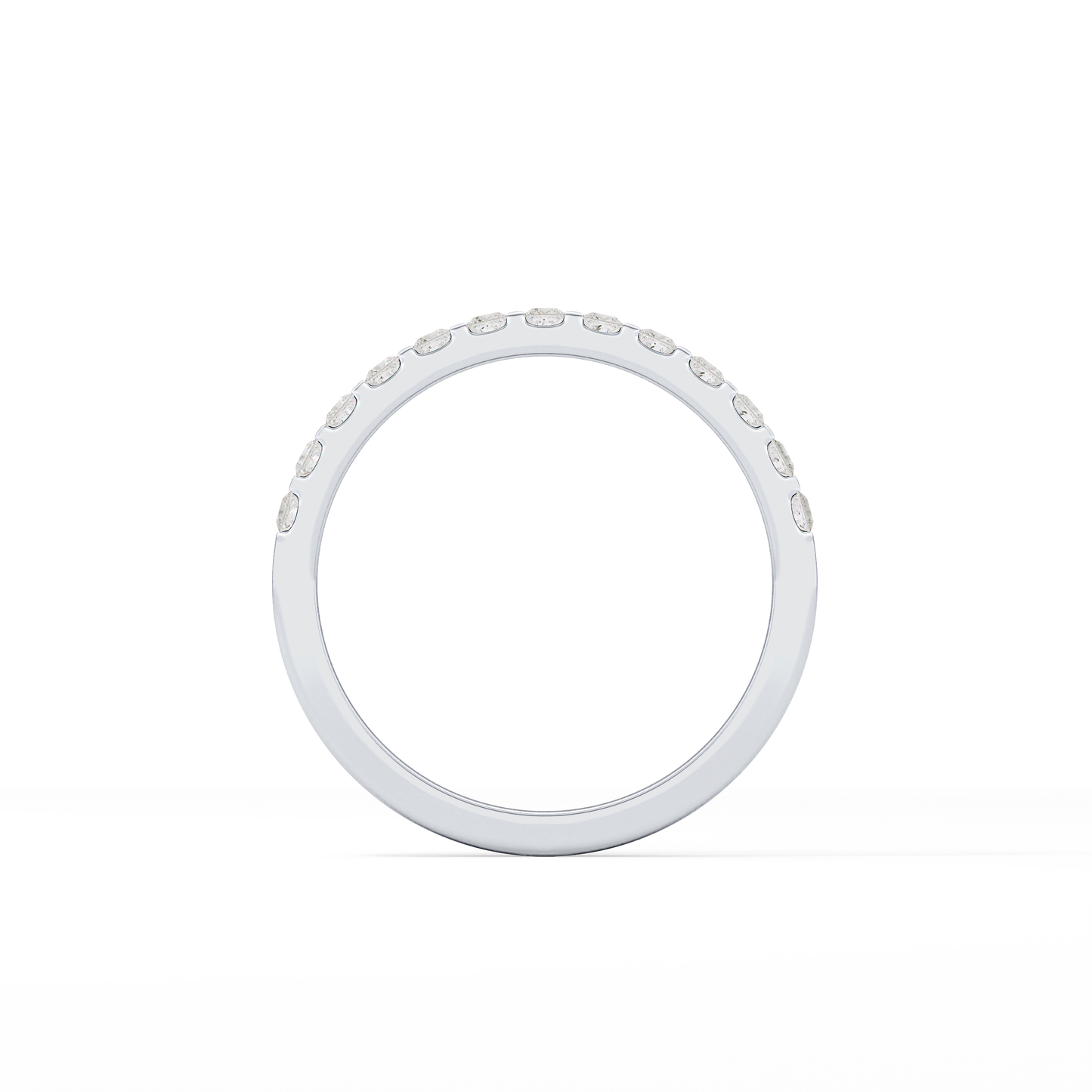 0.54 TCW Princess Lab Grown Diamond Half Eternity Wedding Band