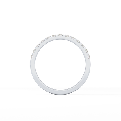 0.54 TCW Princess Lab Grown Diamond Half Eternity Wedding Band