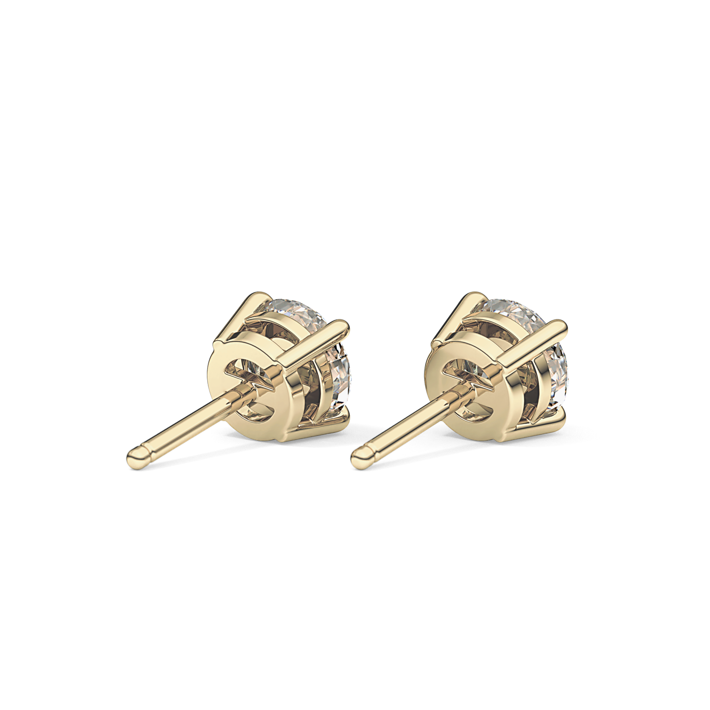 1 TCW Round Lab Grown Diamond Stud Earrings