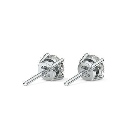 1 TCW Round Lab Grown Diamond Stud Earrings