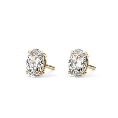 1 TCW Oval Lab Grown Diamond Stud Earrings