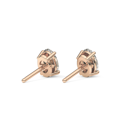 1 TCW Oval Lab Grown Diamond Stud Earrings