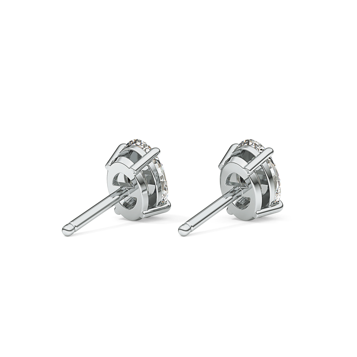 1 TCW Oval Lab Grown Diamond Stud Earrings