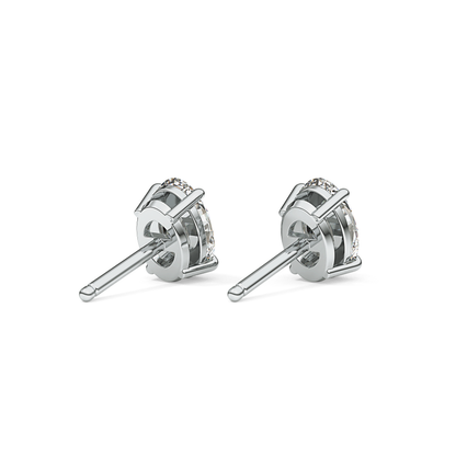 1 TCW Oval Lab Grown Diamond Stud Earrings