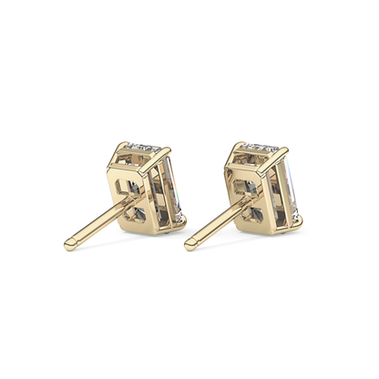 1 TCW Emerald Lab-Grown Diamond Stud Earrings