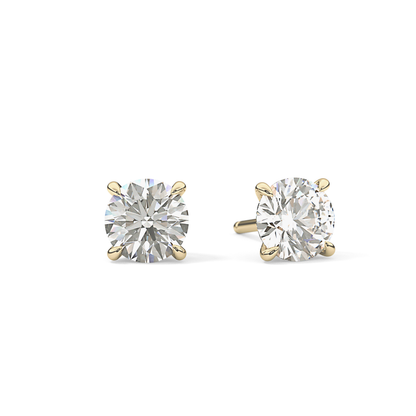 1 TCW Round Lab Grown Diamond Stud Earrings