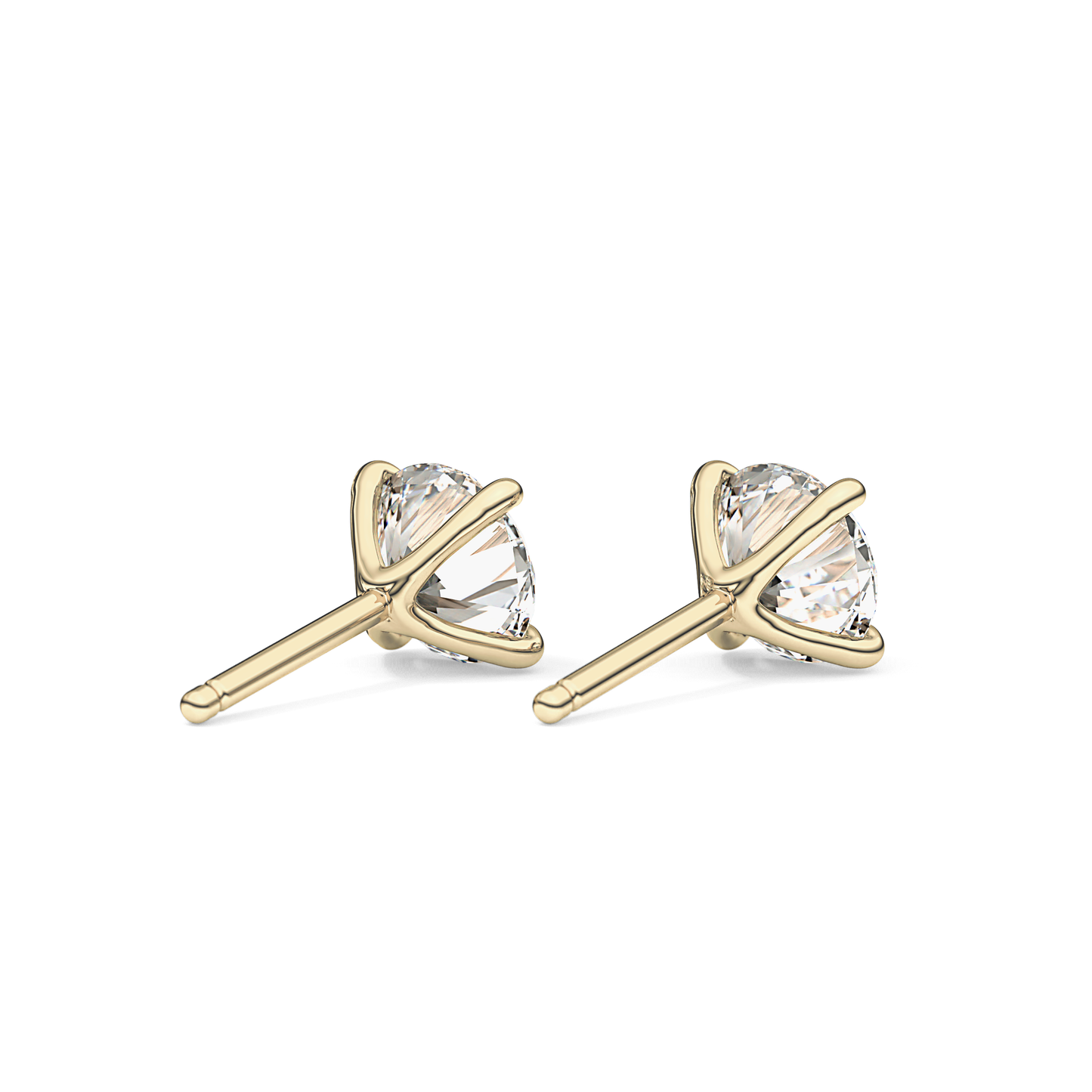 1 TCW Round Lab Grown Diamond Stud Earrings