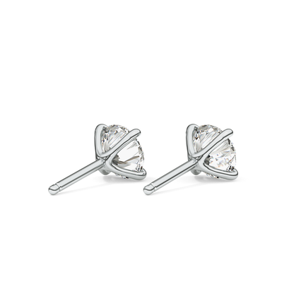 1 TCW Round Lab Grown Diamond Stud Earrings
