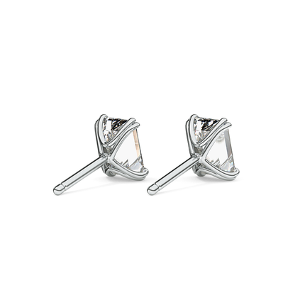1 TCW Emerald Lab Grown Diamond Stud Earrings