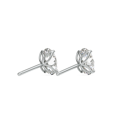 1 TCW Oval Lab Grown Diamond Stud Earrings
