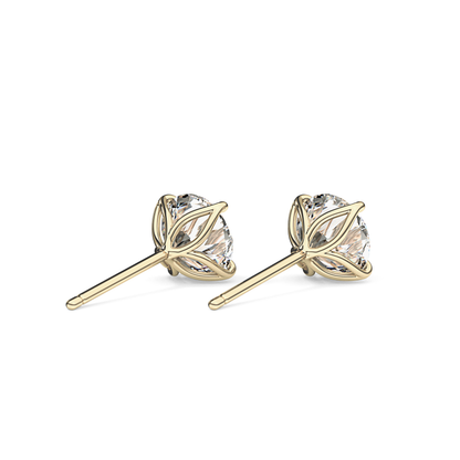 1 TCW Round Lab Grown Diamond Stud Earrings